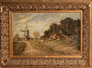Paysage Anime Au Moulin A Vent by Paul Schouten