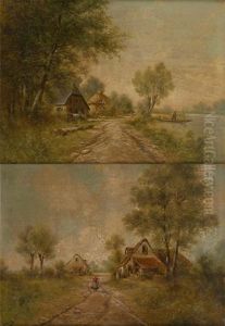 Paysages Animes (2 Works) by Paul Schouten