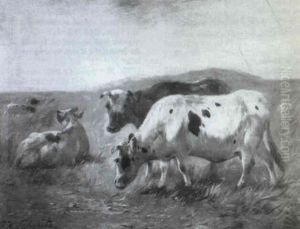 Cows Grazing In A Landscape Cows Grazing In A Landscape