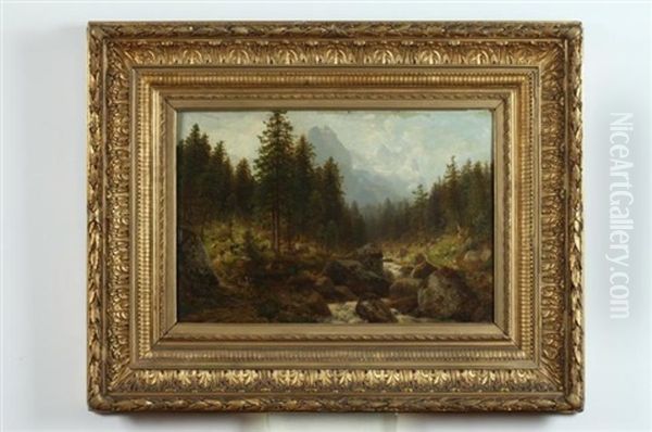 Mountain Landscape With Stream - view 1