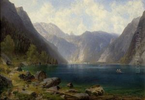 Der Konigssee Bei Berchtesgaden by Josef Schoyerer