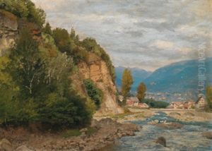 Lana Bei Meran, Gaulschlucht by Josef Schoyerer