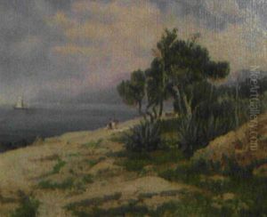 Strand Bei Bordighera by Josef Schoyerer
