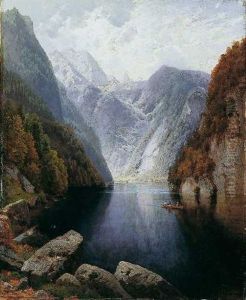 Der Konigssee Bei Berchtesgaden by Josef Schoyerer