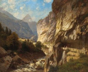 Blick In Die Gondaschlucht, Am Simplonpas Blick In Die Gondaschlucht, Am Simplonpas