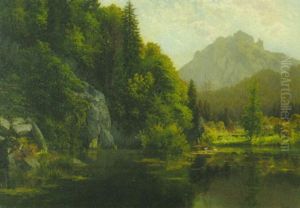 Der Wendlinger See Bei Hohenschwangau by Josef Schoyerer