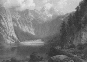 Einsamer Ruderer Auf Dem Konigsee Einsamer Ruderer Auf Dem Konigsee
