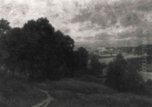Abendstimmung Bei Burghausen An Der Salzach by Josef Schoyerer