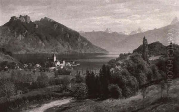 Ansicht Von Schloss Chillon Am Thunersee - view 1