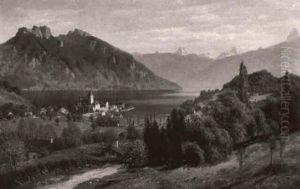 Ansicht Von Schloss Chillon Am Thunersee Ansicht Von Schloss Chillon Am Thunersee