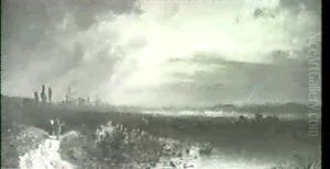 Aufziehendes Unwetter Uber Den Isarauen Bei Munchen. Aufziehendes Unwetter Uber Den Isarauen Bei Munchen.