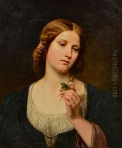 Portrait Of A Woman by Julius Friedrich Anton Schrader