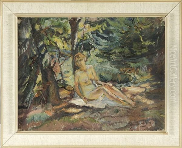 Weiblicher Akt In Waldlandschaft - view 1