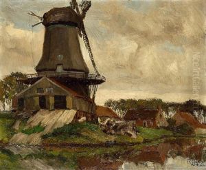 Muhle Bei Emden/ostfriesland by Julius Schrag