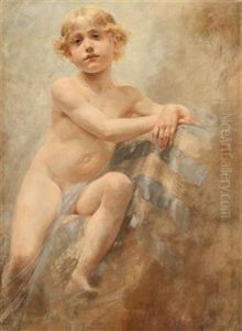 Boy With Blond Locks by Alois Hans Schram