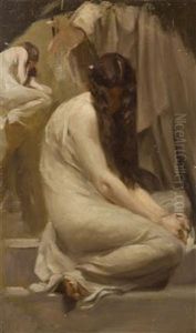 Sitting Girl by Alois Hans Schram