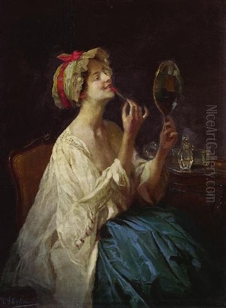 Junge Dame Bei Der Toilette - view 1