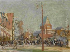 Das Munchner Jubilaums-oktoberfest 1910 by Max Rudolf Schramm-Zittau