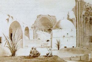 The Church Of St. John The Baptist, Sebastye, Israel by Anton Schranz the Younger
