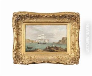 An East Indiaman Entering The Grand Harbour, Valetta, Malta