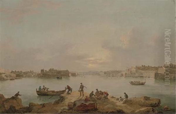 A Panorama Of The Grand Harbour, Valetta, At Dusk - view 1