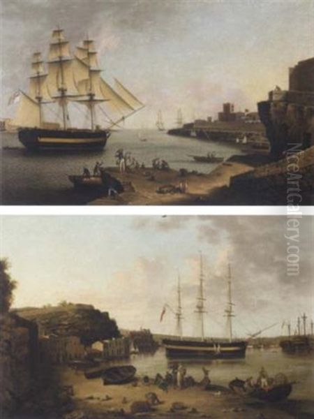 The British Vessel "europa" Approaching Port Mahon, Minorca - view 1