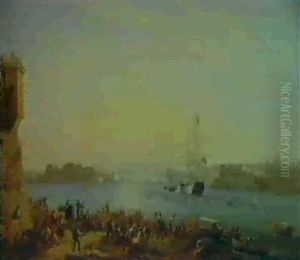 The Entry Of The Dowager Queen Adelaide On Board H.m.s. Hastings Into Valetta Harbour, 30th November 1838 The Entry Of The Dowager Queen Adelaide On Board H.m.s. Hastings Into Valetta Harbour, 30th November 1838