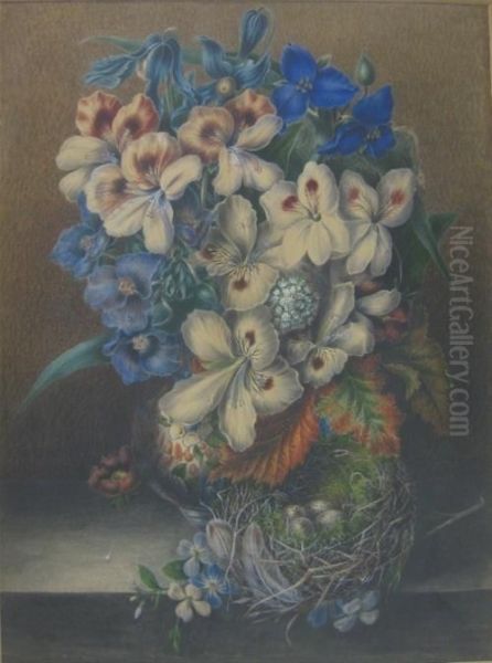 Still Life With Flowers And Bird's Nest - view 1