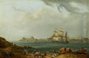 A British Frigate Leaving Valletta Harbour