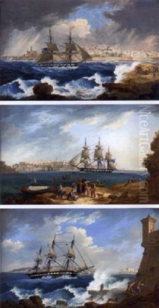 H.m.s. "raleigh" Entering Grand Harbour Malta - view 1