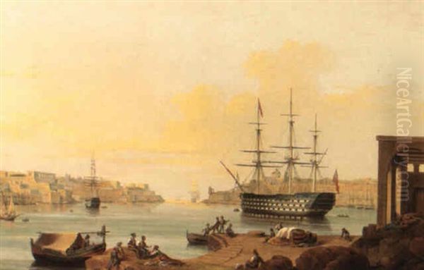 H.m.s. Howe In Grand Harbour, Valetta, Malta - view 1