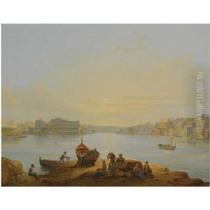 A View Of Of The Grand Harbour At Valletta, Malta