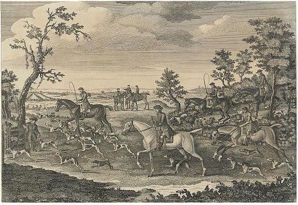 Going To Cover; Making A Cast At A Fault; The Chase Of The Fox; The Death Of The Fox - view 1
