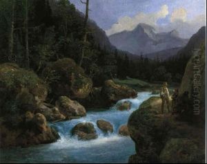 Rast Am Bergbach by Ludwig Schrattenbach the Younger