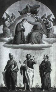 Le Couronnement De La Vierge by Johann von Schraudolph