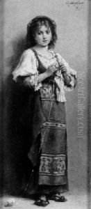 Jeune Italienne Tricotant