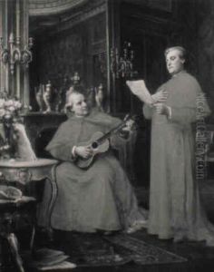 Heavenly Music: Interior Scene With Cardinals
