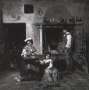La Preparation Du Diner by Charles Baptiste Schreiber