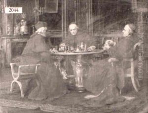Cardinals Playing Chess