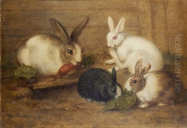 Studies Of Rabbits (a Pair) - view 1