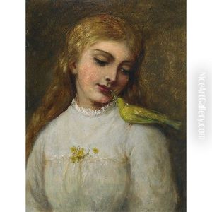 Miss Grahame With Canary