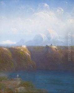 Italienische Ideallandschaft (albaner See?) by Conrad Peter Schreiber