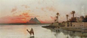 Sunset On The Nile by Conrad Peter Schreiber
