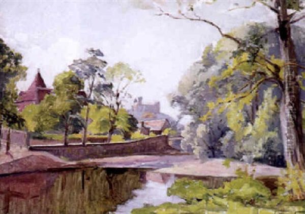 Blick Auf Ein Stadtchen In Fruhlingshafter Landschaft - view 1
