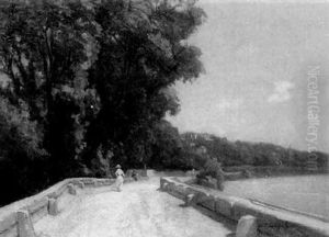 Route Au Bord De L'eau by Georges Schreiber