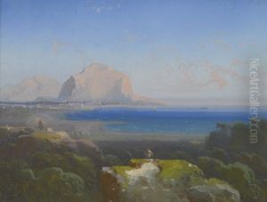 Ansicht Von Palermo Mit Dem Monte Pellegrino by Peter Conrad Schreiber