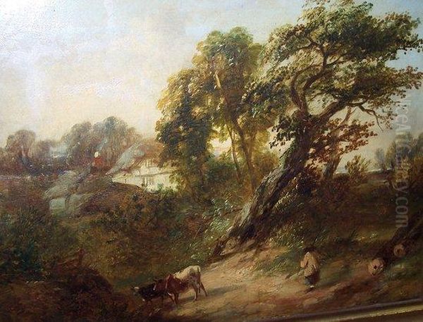 Cattle On A Path - view 1