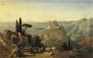 Sizilianische Kustenlandschaft by Friedrich Wilhelm Schreiner