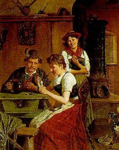 In Der Bauernstube by Adolf Franz Christian Schreitter von Schwarzenfeld