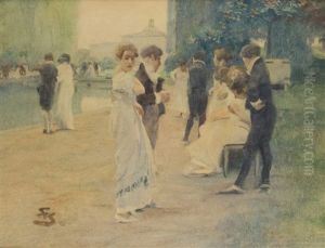 Society In The Park by Wilhelm Schreuer